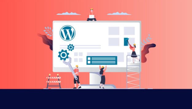 vector graphic showing how to use wordpress