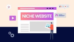 vector graphic showing how to make a website from scratch