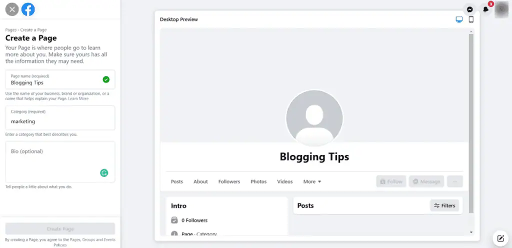image showing a screenshot of how to sell on Facebook