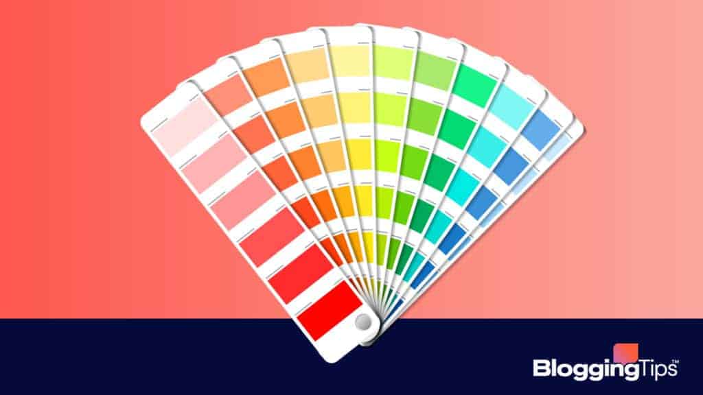 vector graphic showing an illustration of the most popular colors on a color card